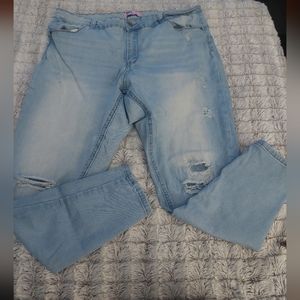 Wax Jeans size 20 light‎ wash distressed